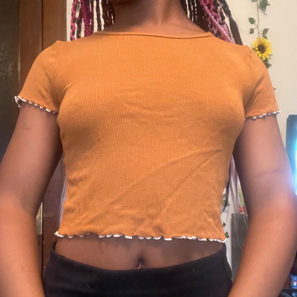 Orange crop top